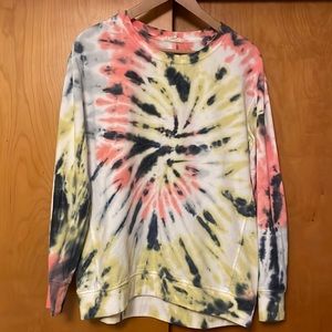 Jane and Delancey crew neck multi colored toe dye sweatshirt | size medium